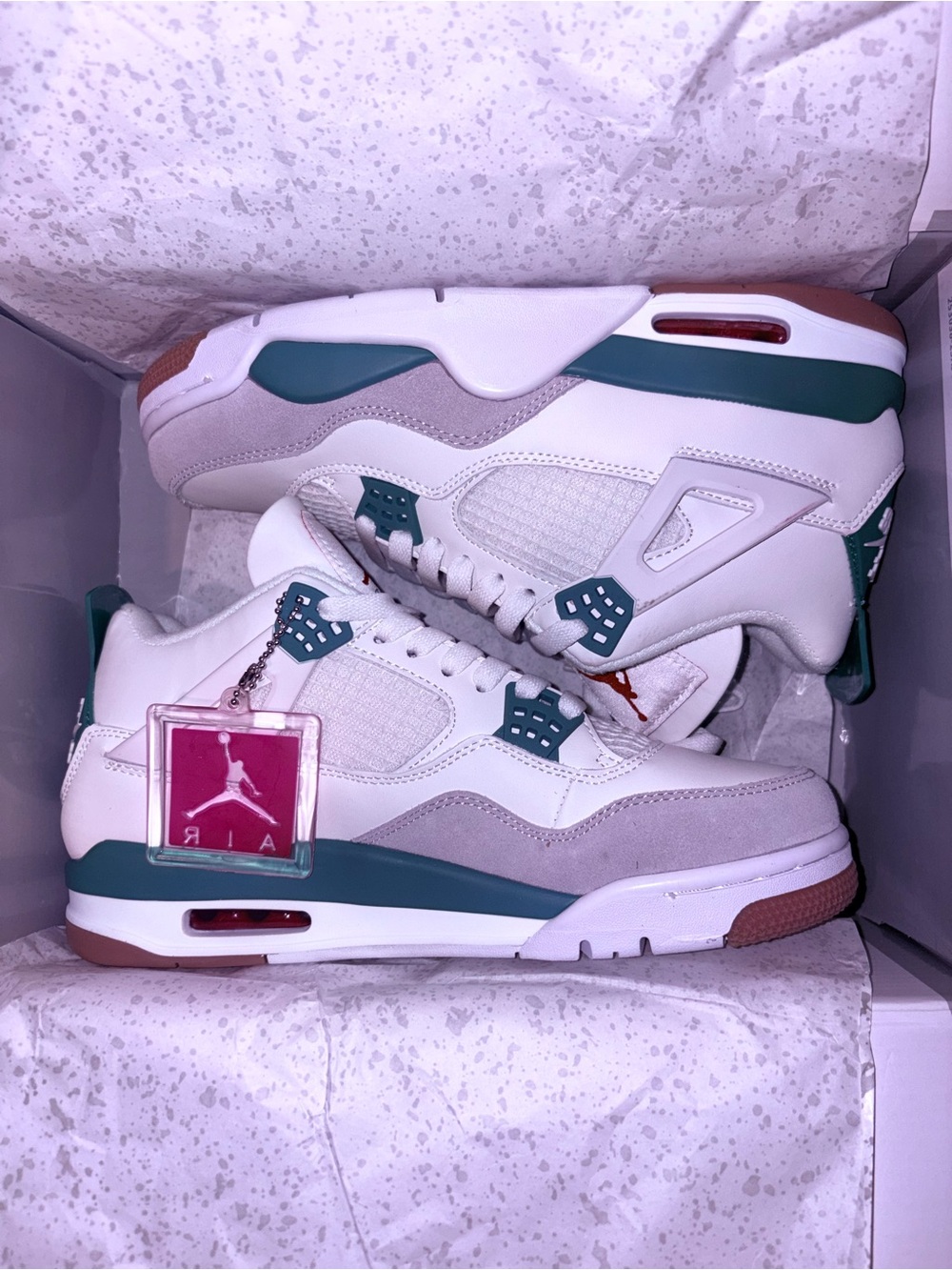 Jordan Men’s Sneakers - White, Teal & Gum